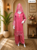 CW 1175 B Designer Cotton Hevy Embroidery Work Suit