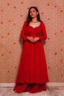 Kc 015 A Heavy Georgette Real Mirror Work Anarkali Gown