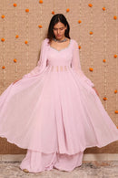 Kc 015 B Heavy Georgette Real Mirror Work Anarkali Gown
