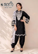 Safa Fashion 1471 Premium Black Embroidered Work Suit