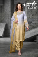 Safa Fashion 1458 Premium Designer Golden Embroidered Suit