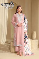 Sara Fashion 1443 Dusty Pink Embroidered Work Suit