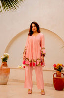 Diva 167 A Designer Multi Embroidery Thread Work Co Ords Set