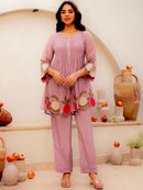 Diva 167 B Designer Multi Embroidery Thread Work Co Ords Set