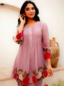 Diva 167 B Designer Multi Embroidery Thread Work Co Ords Set