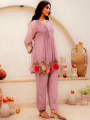 Diva 167 B Designer Multi Embroidery Thread Work Co Ords Set