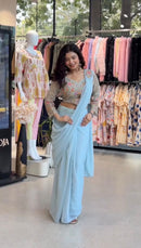 ST 1175 B Designer Faux Georgette Embroidered Work Saree