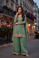 Aurraa Designer 9802 Premium Salsa Silk  Sharara Suit