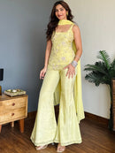 Rf 1019 Faux Georgette Floral Embroidered Work Suit