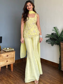 Rf 1019 Faux Georgette Floral Embroidered Work Suit