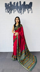 SF 2331 A Heavy Traditional Printed Mall Cotton Saree
