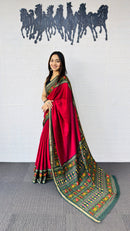 SF 2331 A Heavy Traditional Printed Mall Cotton Saree