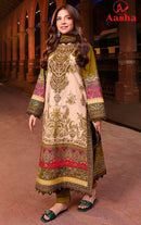 Aasha Designer 1180 C Premium Cotton Printed Embroidered Suit
