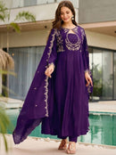 FD 100 B Vichitra Embroidered Work Anarkli Gown