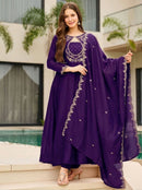 FD 100 B Vichitra Embroidered Work Anarkli Gown