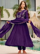FD 100 B Vichitra Embroidered Work Anarkli Gown