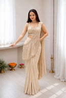 BB 91 A Premium Crep Silk Embroidey Work Indo Western