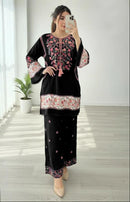 Saniya Trendz 7173 C Riyon Chikankari Embroidered Work Suit