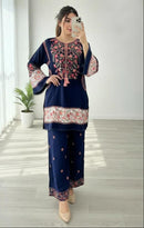 Saniya Trendz 7173 A Riyon Chikankari Embroidered Work Suit