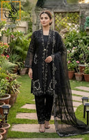 AL Huda 170 A Pure Organza Embroidered work pakistani suit