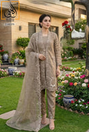 AL Huda 170 B Pure Organza Embroidered work pakistani suit