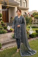 AL Huda 170 C Pure Organza Embroidered work pakistani suit
