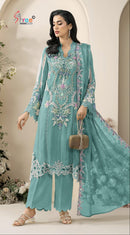 Shree Fabs Sf 5639 B Designer Chiffon Heavy Embroidered Work Suit