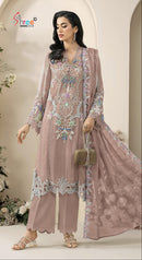 Shree Fabs Sf 5639 Designer Chiffon Heavy Embroidered Work Suit