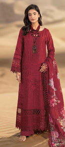 Saniya Trendz 1002 Cotton Maslin Print Embroidered Work Suit
