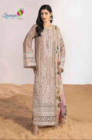 Saniya Trendz 1003 Cotton Maslin Print Embroidered Work Suit