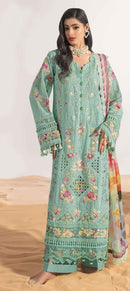 Saniya Trendz 1001 Cotton Maslin Print Embroidered Work Suit