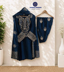 Zainab Fashion Zf 1240 B Premium Japan Satin Embroidered Work Suit