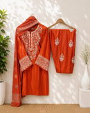 Zainab Fashion Zf 1240 H Premium Japan Satin Embroidered Work Suit