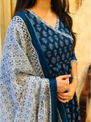Ak 134 Designer Cotton Blend Anarkali Gown