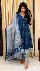Ak 134 Designer Cotton Blend Anarkali Gown