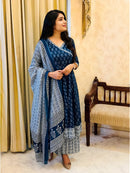 Ak 134 Designer Cotton Blend Anarkali Gown