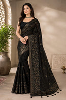 DF 3491 Premium Black Georgette Designer Saree