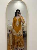 ZSR 3187 B Fox Georgette Heavy Embroidery Sequence Work Designer Suit
