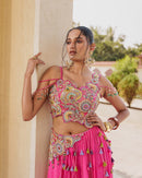 BB 95 Vichitra Silk Multi Thred Sequins Work Lehenga