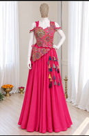 BB 95 Vichitra Silk Multi Thred Sequins Work Lehenga