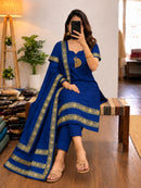 PB 206 B Premium Cotton Festival Wear Suit