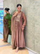 BC 190 Premium Designer Mul Chanderi Kurti