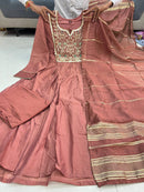 BC 190 Premium Designer Mul Chanderi Kurti
