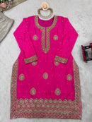 RTC 38 B Chinon Silk Coding Sequnce Work Sharara Suit
