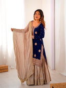 RTC 38 J Chinon Silk Coding Sequnce Work Sharara Suit