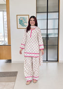 ZSR 3178 Heavy Pure Natural Crep Digital Printed Suit
