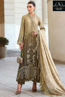 Azure 1181 A Camric Cotton Embroidered Designer Suit