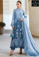 Azure 1181 C Camric Cotton Embroidered Designer Suit