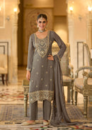 Eba 50170 B Premium Coord Silk Embroidery Work Suit