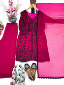 Mt 1074 D Designer Heavy Fuax Georgette Sequence Work Suit